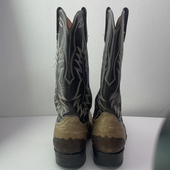 SEIBERLING Vintage Leather Hand Made Cowboy Western Cowgirl Boots Size 6 B # 102 - Picture 9 of 15